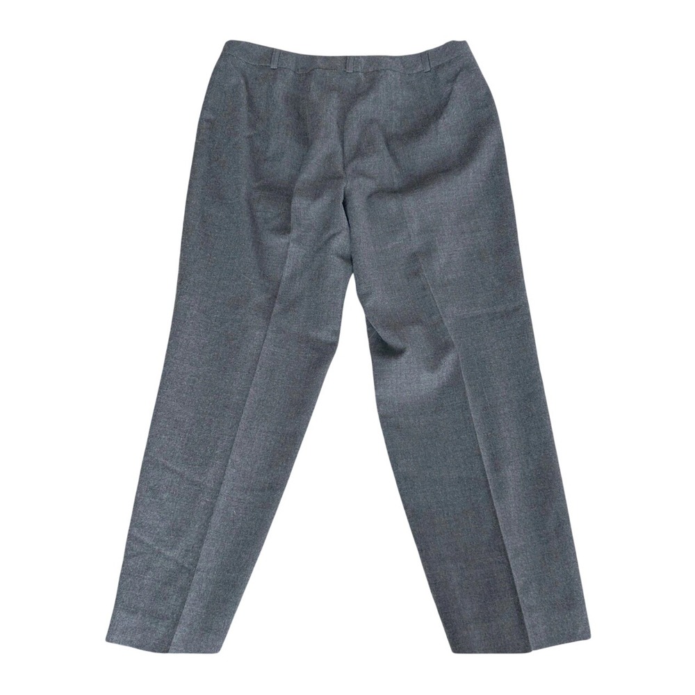 Talbots Dress Pants Womens 14 Gray Stretch Wool Italian Fabric Straight Career - Picture 3 of 7